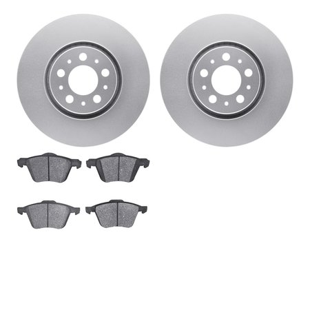 DYNAMIC FRICTION CO 4302-27019, Geospec Rotors with 3000 Series Ceramic Brake Pads, Silver 4302-27019